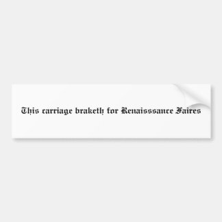Autocollant De Voiture Ce braketh de chariot pour Renaisssance Faires