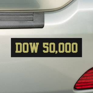 Autocollant De Voiture Célébration du Dow à 50 000 du marché boursier