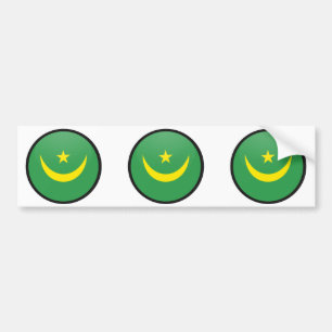 Autocollant De Voiture Cercle de drapeau de qualité de la Mauritanie