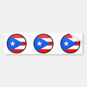 Autocollant De Voiture Cercle de drapeau de qualité de Porto Rico