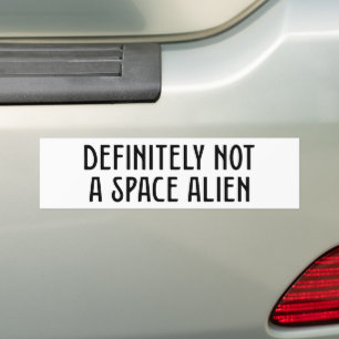 Autocollant De Voiture Certainement Pas Un Alien Spatial