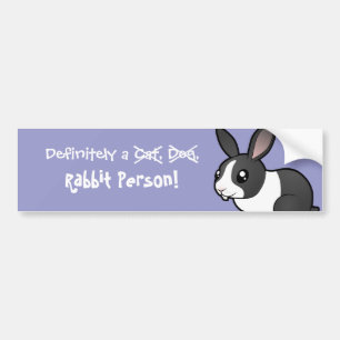 Autocollant De Voiture Certainement une personne de lapin (cheveux lisses