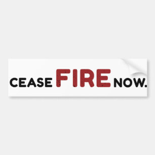 Autocollant De Voiture cesser le feu maintenant blanc