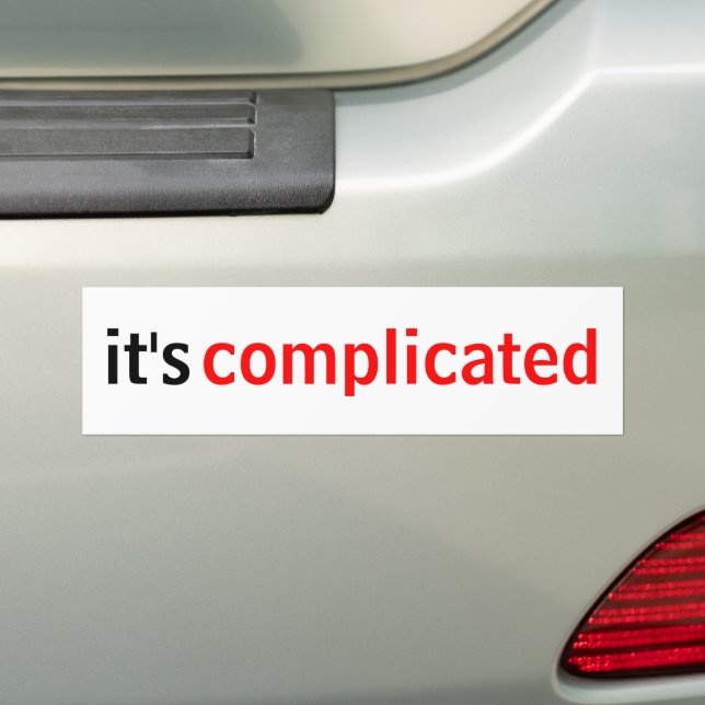 Autocollant De Voiture C'est compliqué (En voiture)