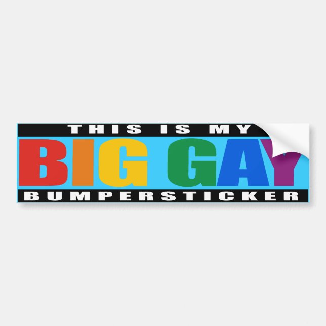 AUTOCOLLANT DE VOITURE C'EST MON GRAND HOMOSEXUEL BUMPERSTICKER - .PNG (Devant)