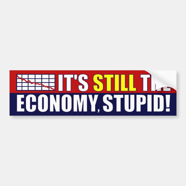 Autocollant De Voiture C'est TOUJOURS l'économie, stupide ! (Devant)