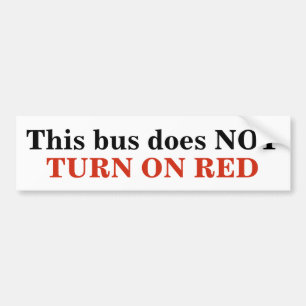Autocollant De Voiture Cet autobus N'ALLUME PAS l'autocollant ROUGE