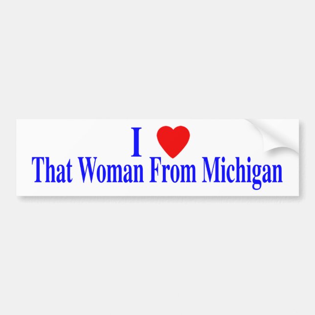 Autocollant De Voiture Cette Femme Du Michigan (Devant)