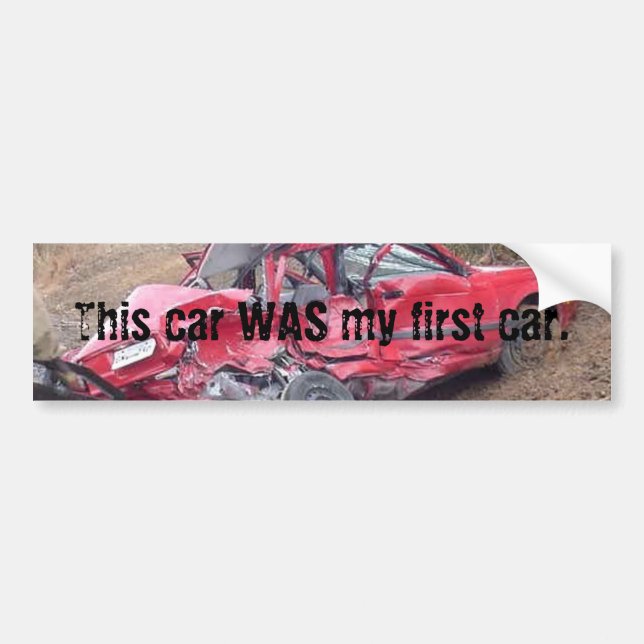Autocollant De Voiture Cette voiture ÉTAIT ma première voiture (Devant)