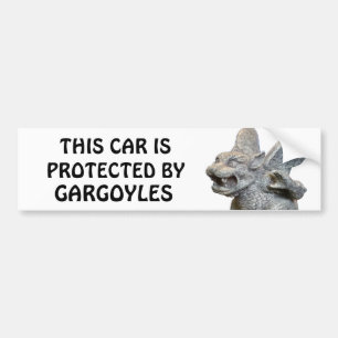 Autocollant De Voiture Cette voiture protégée par des gargouilles