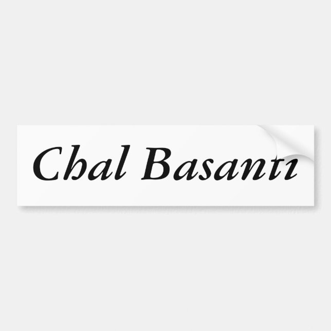 Autocollant De Voiture Chal Basanti (Devant)