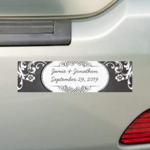 Autocollant De Voiture Chalkboard Typography Weddings