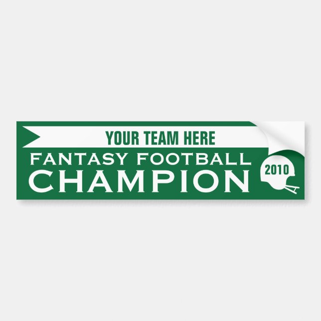 Autocollant De Voiture Champion du football d'imaginaire (Devant)