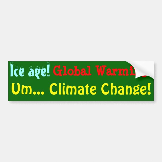 Autocollant De Voiture Changement climatique ! (Devant)