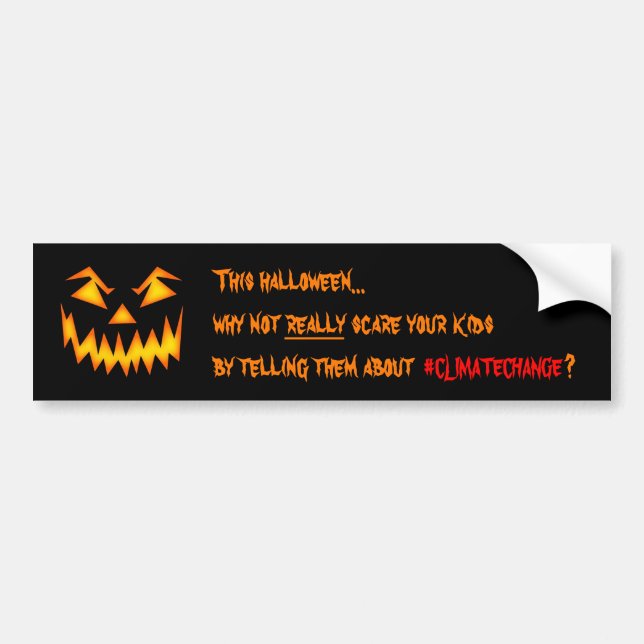 Autocollant De Voiture Changement climatique de Halloween (Devant)