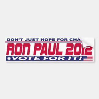 Autocollant De Voiture Changement de Ron Paul