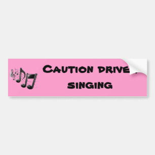 Autocollant De Voiture Chant de conducteur de précaution