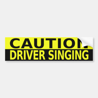 AUTOCOLLANT DE VOITURE CHANT DE CONDUCTEUR DE PRÉCAUTION