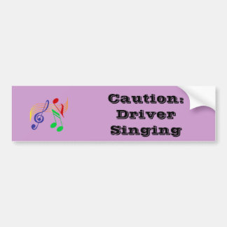 Autocollant De Voiture Chant de conducteur de précaution