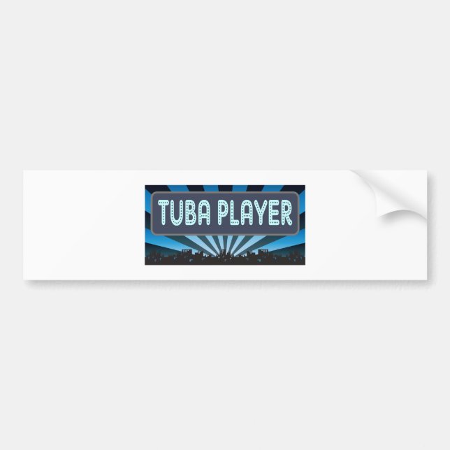 Autocollant De Voiture Chapiteau de joueur de tuba (Devant)