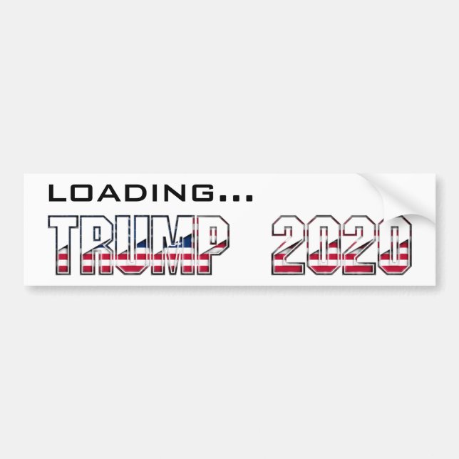 Autocollant De Voiture Chargement Trump 2020 Election USA Typographie (Devant)