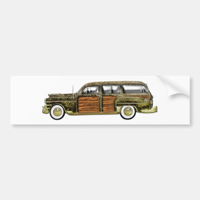 Autocollant De Voiture Chariot de station classique de Woody (Devant)