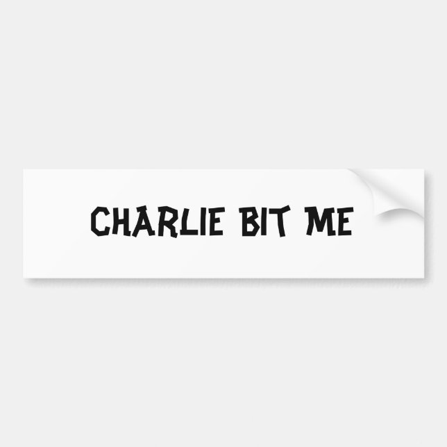 Autocollant De Voiture Charlie m'a mordu (Devant)