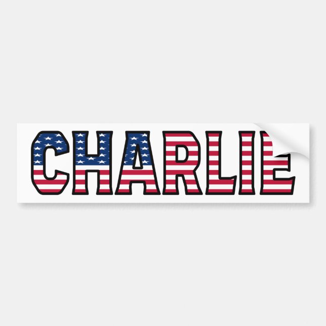 Autocollant De Voiture Charlie Name Vorname USA Aufkleber Sticker Auto (Devant)