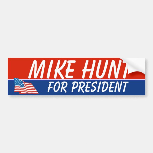 Autocollant De Voiture Chasse à Mike pour le Président Template (Devant)
