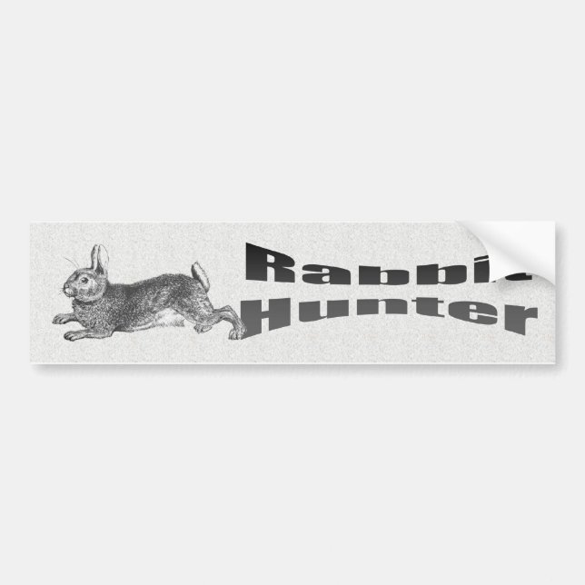 Autocollant De Voiture Chasseur de lapin (Devant)
