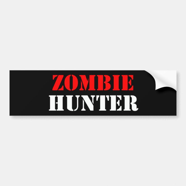 Autocollant De Voiture Chasseur de zombi (Devant)