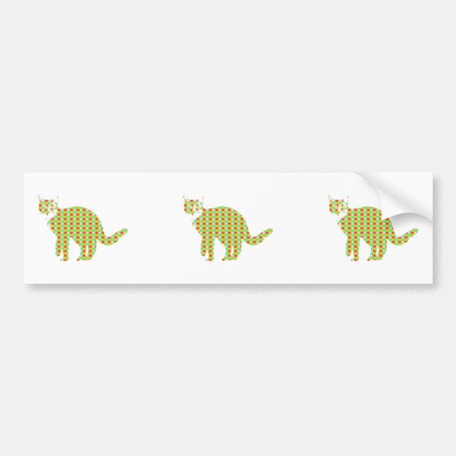 Autocollant De Voiture Chat à motifs (Devant)