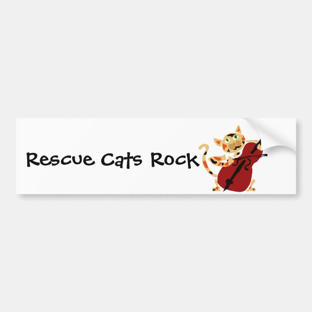 Autocollant De Voiture Chat de calicot drôle jouant la bande dessinée (Devant)