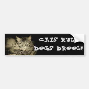Autocollant De Voiture Chat de pare-chocs de bave de chiens de règle de