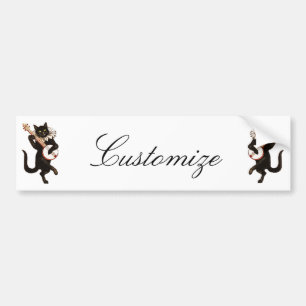 Autocollant De Voiture Chat jouant à Banjo Thunder_Cove