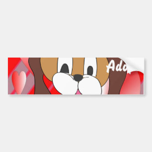 Autocollant De Voiture Chat Kitten Chien Adopter le pare-chocs Sticker