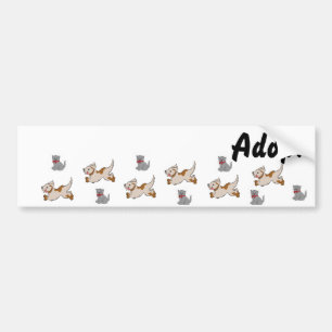 Autocollant De Voiture Chat Kitten Chien Adopter le pare-chocs Sticker