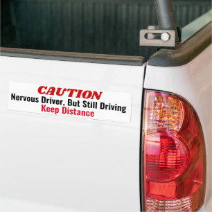Autocollant De Voiture Chauffeur Nerveux, Mais Conduit Toujours drôle