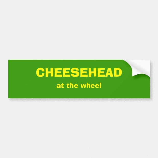 Autocollant De Voiture CHEESEHEAD à la roue (Devant)