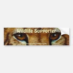 Autocollant De Voiture CHEETAH EYES PARTICIPANT À LA Faune BUMPER STICKER