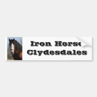 Cheval de fer Clydesdales Bumpersticker