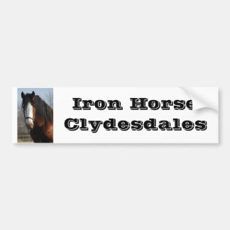Autocollant De Voiture Cheval de fer Clydesdales Bumpersticker