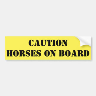 Autocollant De Voiture Chevaux de précaution à bord