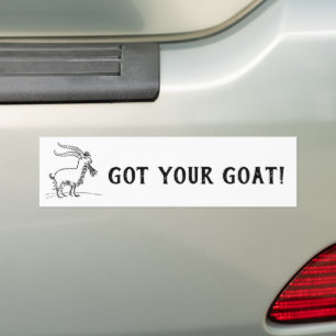 Autocollant De Voiture Chèvre de dessin animé mignonne, animal de ferme n