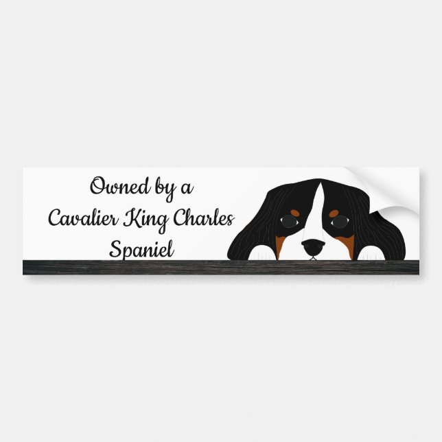 Autocollant De Voiture Chien à chiots du roi Charles d'Espagne (Devant)