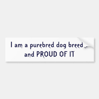 Autocollant De Voiture Chien de race fier Breeder2