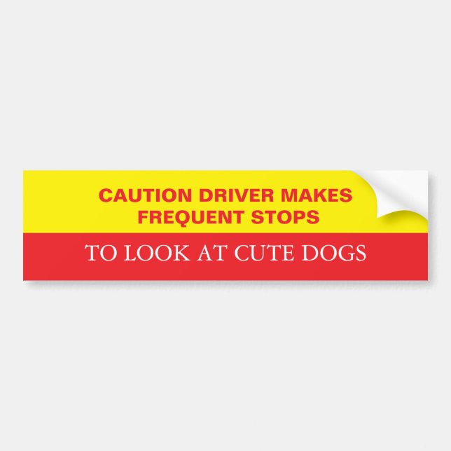 Autocollant De Voiture Chien drôle (Devant)