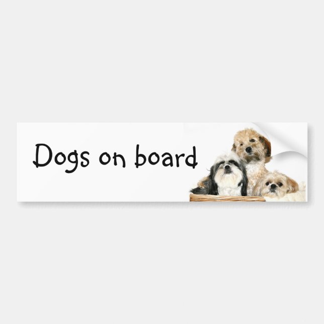 Autocollant De Voiture Chiens à bord (Devant)