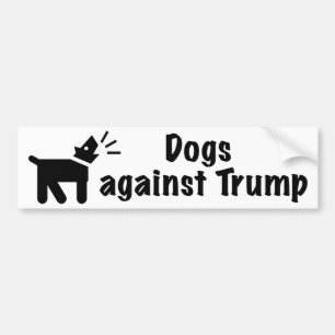 Autocollant De Voiture Chiens contre Trump