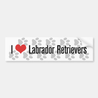 Autocollant De Voiture Chiens d'arrêt d'I (coeur) Labrador